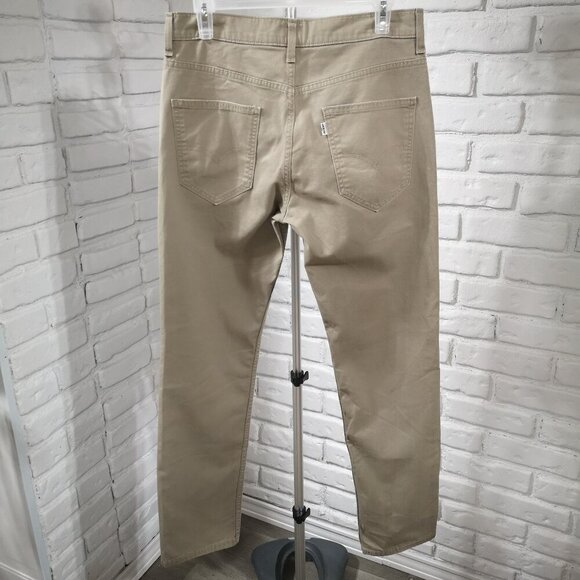 Levi's Men's Size 30/32 Slim Straight Beige Cotton Blend Casual Pants - Picture 2 of 14